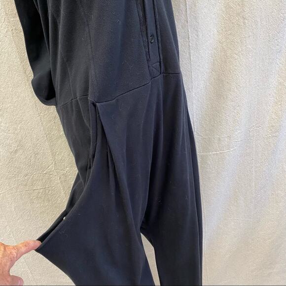 Osklen black sleeveless henley Pique‎ knitted weave harem jumpsuit size small - Picture 4 of 16